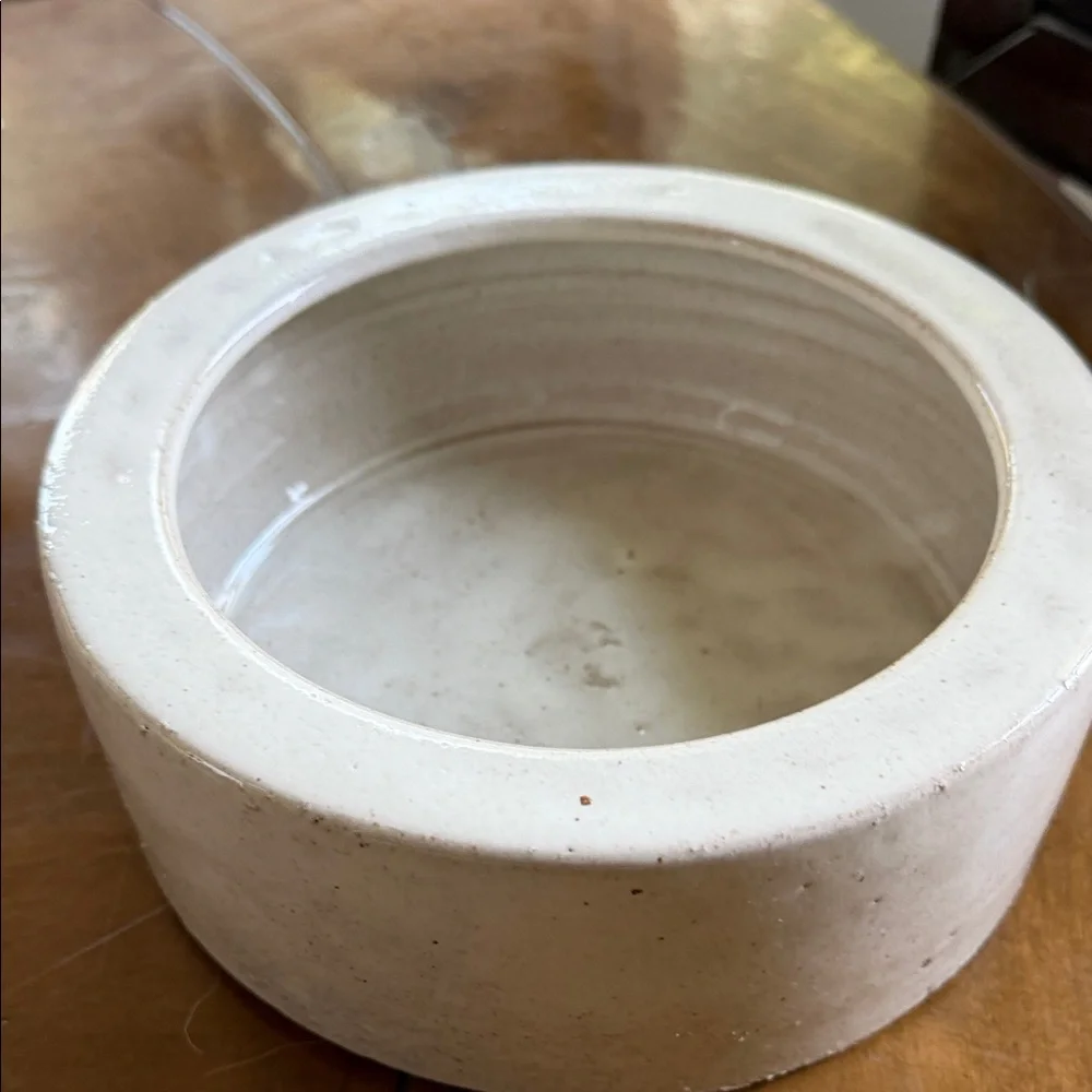 West Elm Glass and White Ceramic Base Candle Holder